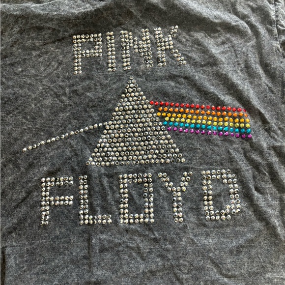 Rhinestone Pink Floyd shirt they sent me 2 so this one has never been worn - Picture 3 of 3